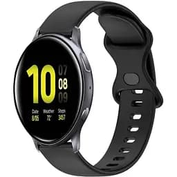 Ремінець силіконовий для смарт-годинника BeWatch Samsung універсальний 20 мм Чорний (101N3L01.1)