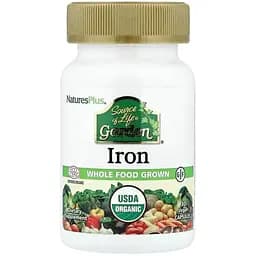 Железо Natures Plus Source of Life Garden Iron, 30 вегакапсул