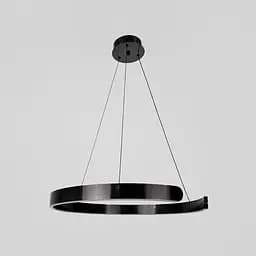 Современная кольцевая люстра в черном глянцевом каркасе 60 см Line F Арт. A246-600 Plating BK