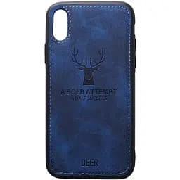 Чохол-накладка Toto Deer Shell With Leather Effect Case Apple iPhone X/XS Dark Blue