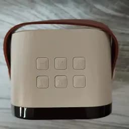 Дитяча Bluetooth колонка з мікрофоном 5Вт RGB підсвічування Міні караоке 2000mAh K12 Бежевий - мініатюра 3
