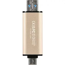 USB флеш накопичувач Transcend 128GB JetFlash 930 Gold-Black USB 3.2/Type-C (TS128GJF930C) - мініатюра 7