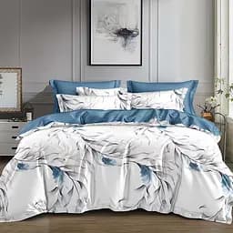 Комплект постельного белья Soho Lounge Flora Blue Евро 200x230 см бело-синий (A130205)