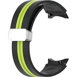 Ремешок для Samsung Galaxy Watch 4 44mm - черно-зеленый ширина крепления 20мм силикон Watchbands Cls-line (W15-8WB10281110)