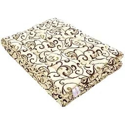 Одеяло шерстяное MirSon Hand Made №163, зимнее, 155x215 см, бежевое с узором