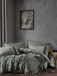 Комплект постельного белья евро 200×220 см с покрывалом сатина оливковый TC303376225