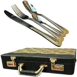 Набор столовых приборов Swiss Family 187 Versace на 12 персон в подарочном кейсе 48 предметов