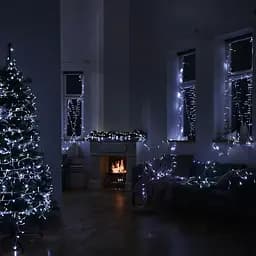 Новогодняя гирлянда Рождественская фея уличная GarlandoPro 100 м 1000 LED гирлянда на улицу 8 режимов работы белый провод Белый CF1000L100MWW