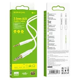 Аудіокабель Borofone BL16 Clear sound AUX audio cable білий - мініатюра 2