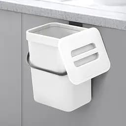 Відро для сміття MBM My Home з кришкою 5 л біле (BIN-11 5L WHITE/ANTHRACITE) - мініатюра 9