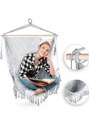 Крісло-гамак Outtec Boho підвісне сірий - мініатюра 6