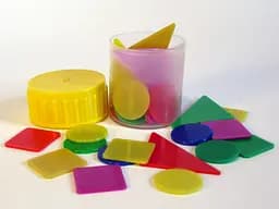 Набор маленьких геометрических фигур, 0029 в банке 2 шт. в упаковке