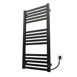 Электрический полотенцесушитель Kosser Герда 1000x500 ER тайм. черный ДГ03ER, Черный матовый, Правое