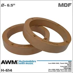 Проставки під динаміки AWM H-614 для автомобілів Skoda, Volkswagen, Seat - мініатюра 5
