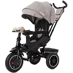 Велосипед трехколесный Tilly CAYMAN с пультом и усиленной рамой T-381/7 Бежевый лен /1/