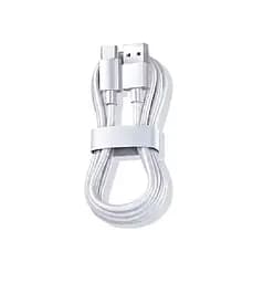 Кабель для зарядки универсальный белый USB Type A - USB Type-C 1м, 6А, 100W 