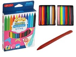 Мел восковой пластиковый Crayons, 24 цвета
