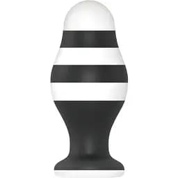 Анальная пробка LoveToy X-Missioner 17 см (черно-белый)