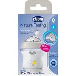 Пляшечка для годування Chicco Natural Feeling c силіконовою соскою, 150 мл (81311.30) - мініатюра 8