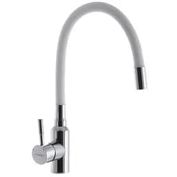 Смеситель для кухни Champion SUS-011 white с гибким изливом CH0292 Хром