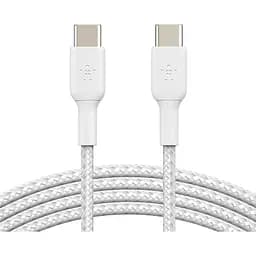Кабель Belkin Boost Up Charge Braided USB-C to USB-C 1m White (CAB004BT1MWH) [158881]