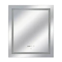 Дзеркало Qtap Mideya 700x800 з LED-підсвічуванням Touch, з антизапотіванням, з годинником, диммером яскравості QT2078DCF7080W - мініатюра 3