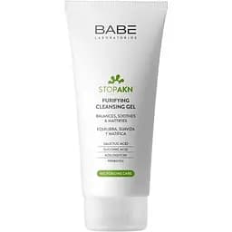 Очищальний гель для жирної та проблемної шкіри Babe Laboratorios StopAkn Microbiome Friendly 200 мл 