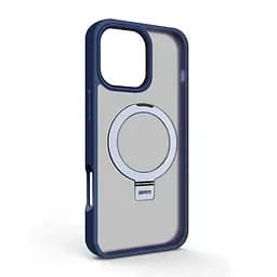 Чехол для Apple iPhone 16 Pro Max, Unit Stand, синий, MagSafe, противоударный защитный чехол-панель с подставкой, поддержкой магнитных держателей и беспроводной зарядки, защита всего корпуса, силикон + поликарбонат, ArmorStandart (ARM78737)