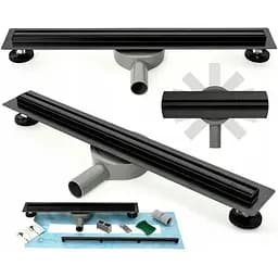 Душовий канал Rea Neo Slim Pro black 80 см REA-G8902