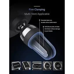 Автомобільний утримувач холдер Baseus C01 Magnetic Phone Holder Air Outlet Version SUCC000101 Black - мініатюра 10