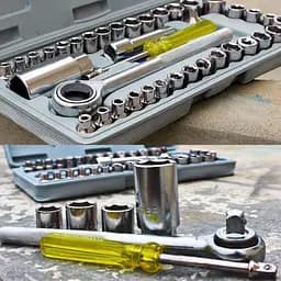 Набір інструментів тріскачка з головками 40 предметів у кейсі Combination Socket - мініатюра 3