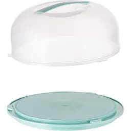 Тортівниця Ardesto Tasty baking, з кришкою, 28,4 х11, 5 см, блакитна тіфані (AR2328TP) - мініатюра 2