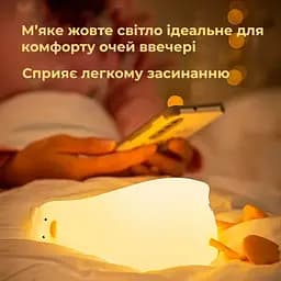 Силіконовий дитячий нічник Каченя акумуляторний 21см - мініатюра 8