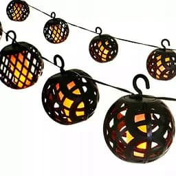 Вулична гірлянда SuperLED Flame Lantern 20 м, ліхтарики з ефектом полум'я