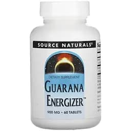 Передтренувальний комплекс Source Naturals Guarana Energizer 900 мг 60 таблеток 