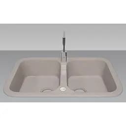 Кухонна мийка Adamant Twins 765x470x190 terra 302223, Тера - мініатюра 2