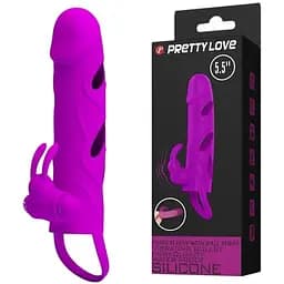 Насадка на пенис Pretty Love Vibrating Penis Sleeve 14 см фиолетовый