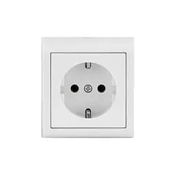 Розетка Ovivo Electric Nivo, одинарна з заземленням, накладна, біла - мініатюра 2