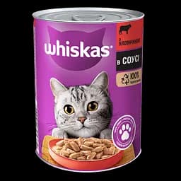 Вологий корм для котів Whiskas, яловичина, 400 г