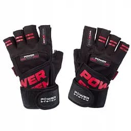 Рукавички для фітнесу Power System PS-2800, Black/Red - M - мініатюра 6