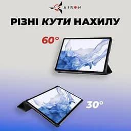 Чехол AIRON Premium для Samsung Galaxy Tab S9/S9 FE 10.9'' 2023 с защитной пленкой и салфеткой black - мініатюра 5