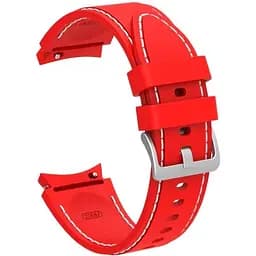 Ремінець для Samsung Galaxy Watch 6 - червоно-білий ширина кріплення 20мм силікон розмір L Watchbands RLine (W432432)