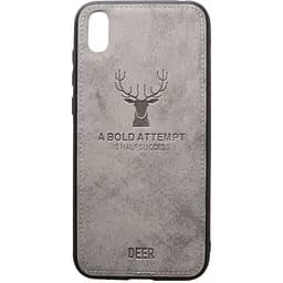 Чохол-накладка Toto Deer Shell With Leather Effect Case HuAwei Y5 2019 Grey