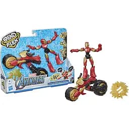 Ігровий набір Hasbro Marvel Avengers Bend and Flex Iron Man з мотоциклом (F0244) - мініатюра 5