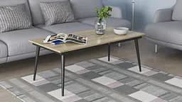 Стіл журнальний трансформер Dandi Small Ferrum-decor 45x120(160)x70 Чорний метал ДСП Дуб Сонома 16 мм (FRD-106796) - мініатюра 6