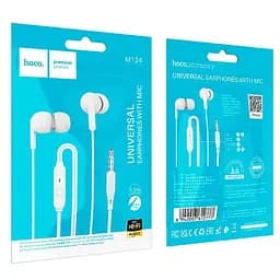 Навушники Hoco Wide universal earphones with microphone M124 - мініатюра 2