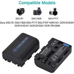 Запасна батарея Newmowa NP-FM50 (2 шт.) та портативний зарядний пристрій USB для Sony NP-FM50 DSC-R1 DSC-F828 DSC-F717 DSC-F707 - мініатюра 5