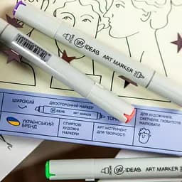 Маркер двосторонній Яскраво-рожевий, R607, 99IDEAS - мініатюра 5