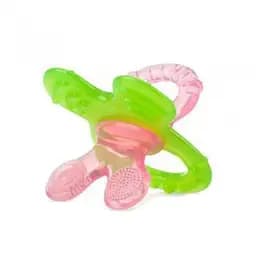 Силіконовий прорізувач Nuby, рожевий з салатовим (6826pnkgrnear)