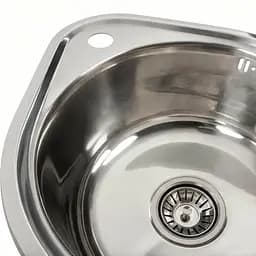 Кухонна мийка з нержавіючої сталі Platinum поліровка 4539 (0,6/170 мм), R, Polish - мініатюра 6